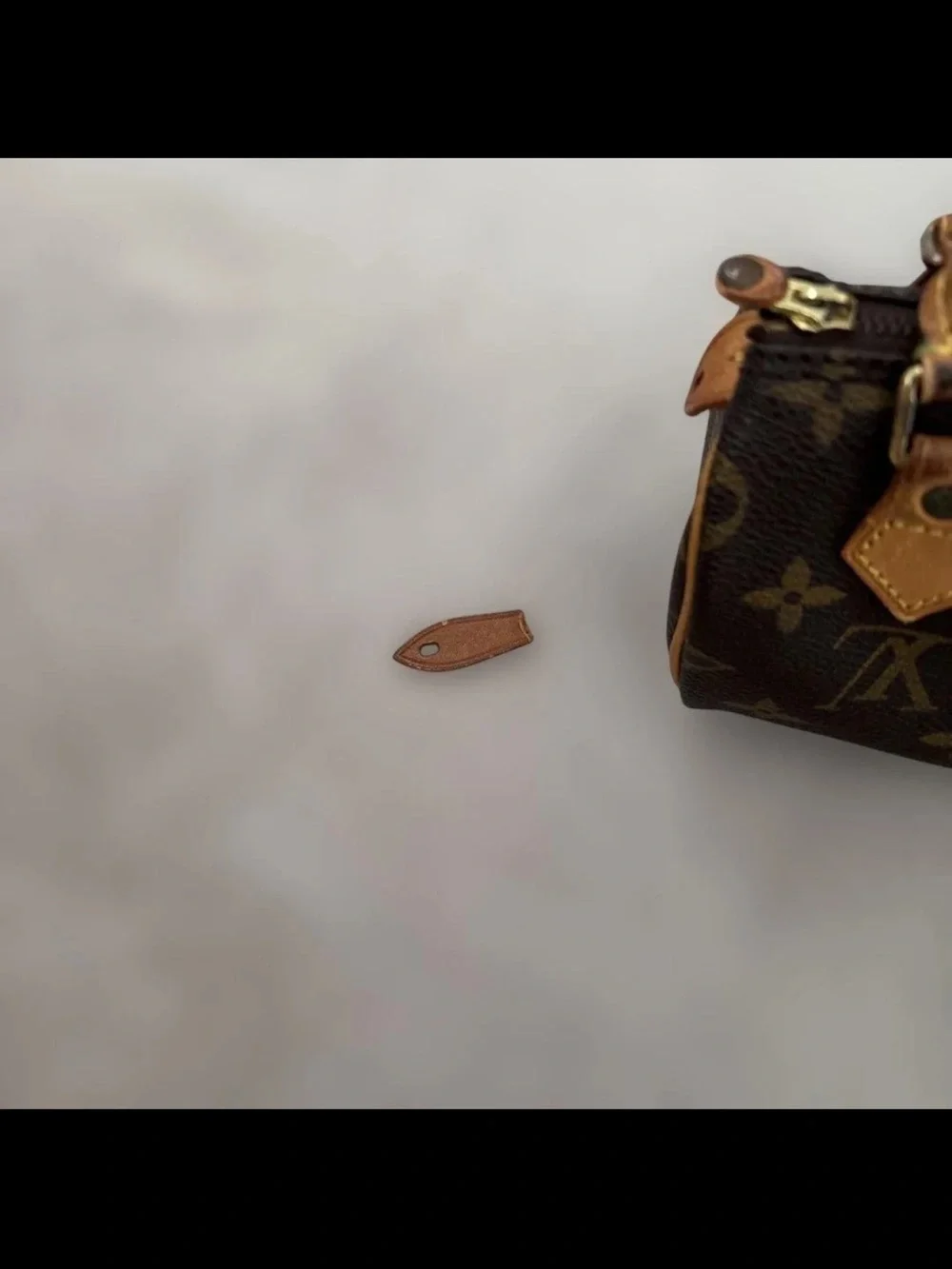 Louis Vuitton Brown Monogram Mini Speedy with Tan Trim and Long Strap